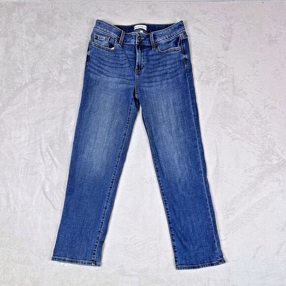 Studio Blue Jeans Women's Size 27 Medium Wash Straight Leg Stretch Mid-Rise - Picture 1 of 10